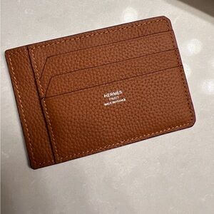 Light brown leather cardholder wallet, mens or women’s